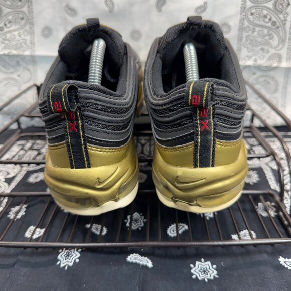 Nike Air Max 97 QS Metallic Gold/Black Athletic Shoes AT5458-002 Men’s Size 7 - Picture 5 of 9